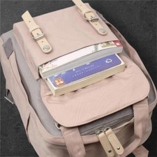 Pink Backpack Waterproof Laptop Travel Bag Womens 14.9” Gray Himawari School Bag picture