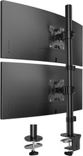 Vertical Dual Monitor Mount for 17-32 Inch Screens Desk Clamp Space Saver picture