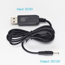 10pc 1M/3.3FT High Quality USB A Male 5V To 12V DC 3.5x1.35mm Male Step-Up Cable picture