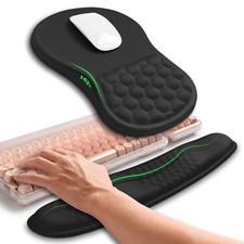 Hokafenle 2in1 Combination, Wave Keyboard Wrist Rest and 2 in 1 set, Black  picture