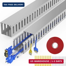 Open Slot Wiring Raceway Cable Duct, 30.8in Cable Management Channel Cord Track, picture