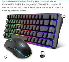 Snpurdiri 60% Wireless Gaming Keyboard + Mouse Combo, RGB, Rechargeable (3-2) picture