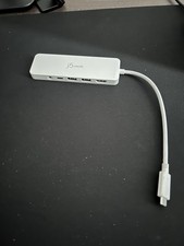j5create JCD373 USB-C Hub Adapter HDMI USB 3.0 USB-C Portable White picture
