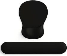 Mouse Pad Ergonomico Con Reposamunecas de Gel Antideslizante Oficina Negro picture