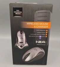 The Sharper Image Wireless Mouse & Charger SCA61 2.4 GHZ NIB Sealed picture
