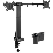 Topsky Adjustable Electric Monitor Desk Mount Fits Up to Dual 32 Inches picture