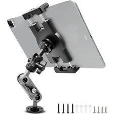 Aluminum Heavy Duty Drill Base Tablet Holder Car Mount Dashboard, 360° Adjustble picture