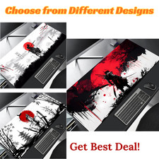 Non-Slip Waterproof Large Extended Gaming Mouse Pad Desk Mat Samurai Warrior PC picture