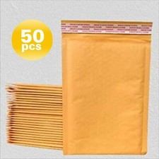 PolycyberUSA 50 pcs #7 Kraft Bubble Envelope Mailers  (Inner14.25x19) picture