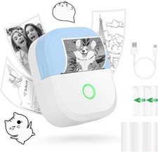 Mini Sticker Printer Portable Thermal Inkless Wireless Bluetooth Phone Printer w picture