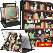 Tablet Case for Tab A9 Plus 11 Inch, Cute Cartoon Cat, Rotating Stand picture