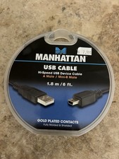Manhattan 6-Feet Hi-Speed USB Cable A Male/Mini-B Male, Gold Plated Contacts picture