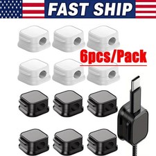 NEW Magnetic Cable Clips & Cord Holder, Under Desk Cable Management 6/12pcs picture