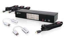 IOGEAR 4-Port HDMI KVMP with DisplayPort Adapters Bundle (gcs1794dpkit) picture