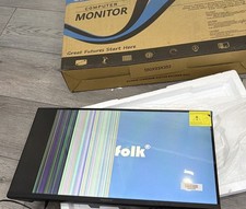 Gawfolk GF220FC 22” 100Hz Gaming Monitor w/ Box Powers On Vertical Lines READ picture
