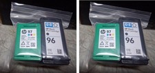 Set 4 Genuine HP 96 Black & 97 Color Inkjet Cartridges Seal Intact NO BOX NO BAG picture