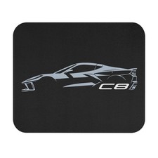 C8 Corvette Stingray Ceramic Matrix Gray Silhouette Mouse Pad  picture