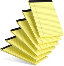 6pcs Small Note Pad 5x8 College Ruled Legal Pads Paper Notepads 6 Pack Yellow  picture