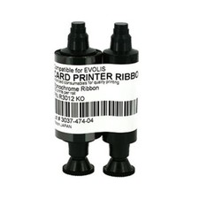 R3012 KO Ribbon For Evolis ID Card Printers 250 Prints Black Mono Ribbon picture