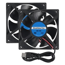 Cooling Fan Computer PC Case Brushless Ball Bearing DC 5V 80mm 25mm 2PCS Electro picture