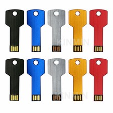 Lot 10 1G - 128G USB Flash Drive Key Shaped Thumb Drives Memory Sticks Bulk Pack picture