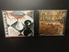 2 CD-ROM Games - SoftKey Grandmaster Chess & Activision Pearl Harbor - w/ cases picture