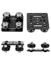 Small V-Wheel Plate Gantry Rod Plate with Wheel, 65mm x 65mm for 2020V Aluminum picture