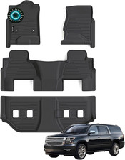 Floor Mats for 2015-2020 Chevy Suburban Only 7 Seats (2nd Row Bucket Seats) &... picture