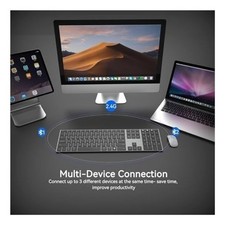Bluetooth Wireless Keyboard Ultra Slim Multi-Device Rechargeable Full Siz picture