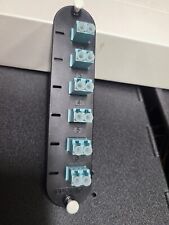 Corning CCH-CP12-E4 Patch Panel, 6 LC Duplex 10Gig Aqua OM3/OM4 Adapters picture