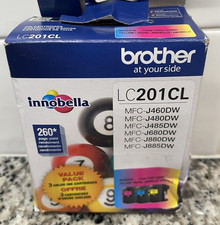 Genuine Brother LC201CL Cyan Magenta Yellow Ink Cartridges Ex 09/2027 Open Box picture