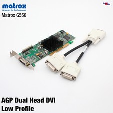 LOW PROFILE GRAPHICS CARD MATROX G550 G55MADDA32DB DUAL HEAD DVI 32MB VIDEO CARD picture