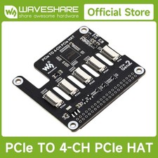 Waveshare 4-Ch PCIe FFC Adapter Board for Raspberry Pi 5, Expands The PCIe picture