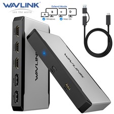 WAVLINK Universal Laptop Dock USB-C A to HDMI/DP Adapter 3*HDMI+2*DP for HP MAC picture