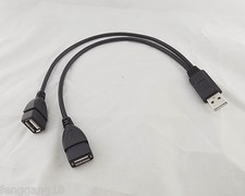 10x USB 2.0 A Male To 2 Dual USB Female Y Splitter Hub Power Cord Adapter Cable picture