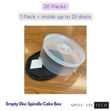 Twenty (20) Empty CD DVD BluRay Storage Cake Box Case with Spindle picture