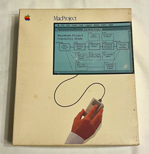 Rare 1984 Apple MacProject Boxed Software Set Complete w/ Audio Tape & 2 Disks picture