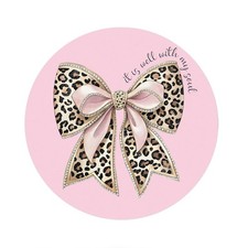 NaZaUK Pink Bow Glam Leopard Mouse Pad for Desk, Trendy 8.7 x inches, bow  picture
