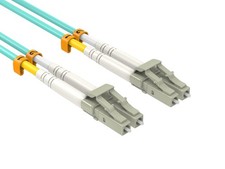5m OM4 LC to LC UPC Duplex Corning Fiber Optic Cable Multimode 50/125 LSZH/OF... picture