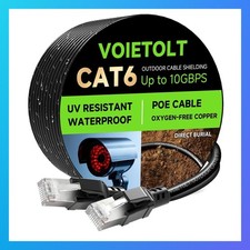 Cat 6 Outdoor Ethernet Cable 75 ft Direct Burial Waterproof picture