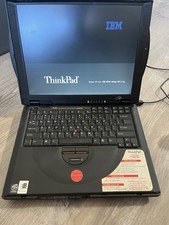 Vintage IBM ThinkPad i Series Laptop Type 1452+ AC Cord + IBM mouse + bag READ picture