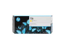 HP 738 300-ml Yellow DesignJet Ink Cartridge, 676M8A picture