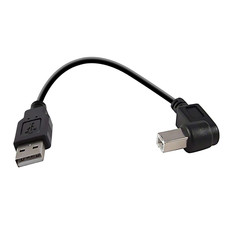 Right Angle Printer Cable Usb2.0 A Male Plug To Right Angle Usb B Male A/b M/m P picture