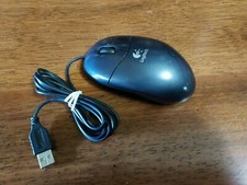 Logitech Wired Optical USB Mouse M-BZ96C 810-000207 Metallic Gray/Blue m-5 picture