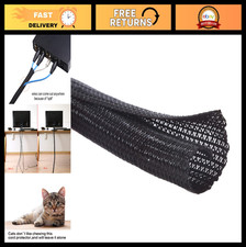 25ft - 1/2 inch Cord Protector Wire Loom Tubing Cable Sleeve Split Sleeving For picture