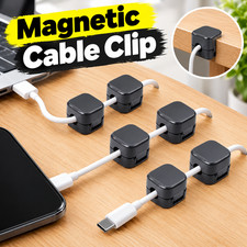 6 PACK Magnetic Cable Clips Cord Holder Under Desk Cable Adhesive Management Lot picture