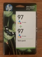 New in box Genuine HP 97  Combo Tri-Color Ink Cartridges Twin Pack  Exp 03/2012 picture