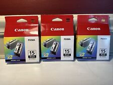 3 BOXES Canon Pixma Black Ink Tank Cartridge - BCI-15 twin Pack X2 picture