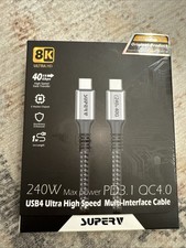 SUPER V 8k ULTRA HD 40 Gbps 240W Max Power 1 Meter Length USB4 Ultra High speed picture