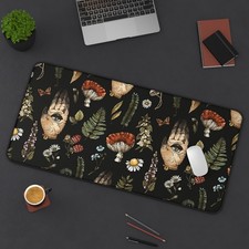 Cottagecore Mushroom Moon Desk Mat Vintage Aesthetic Mouse Pad Forest picture
